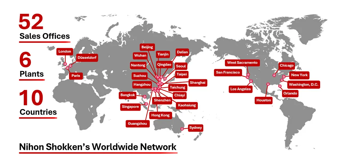 Nihon Shokken's Worldwide Network