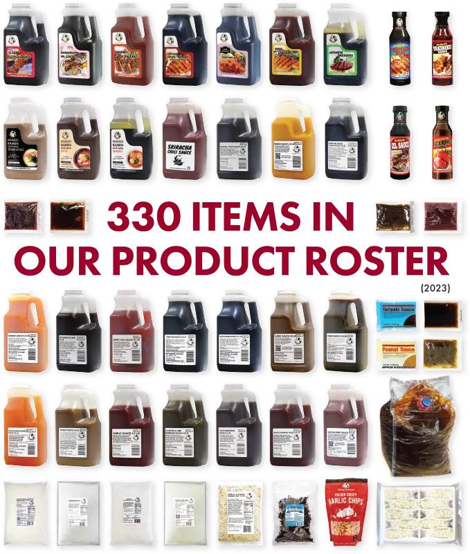 330 ITEMS IS OUR PRODUCT ROSTER
