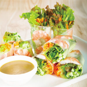 Fresh Spring Rolls with Peanut Sauce