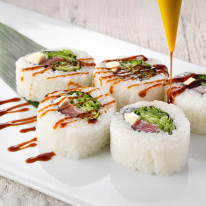 Sushi Rolls with Eel Sauce